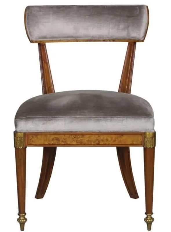 Casa Padrino chaise de salle à manger Art Nouveau de luxe marron clair / marron / laiton / argent 59 x 63 x H. 88 cm - Mobilier de Salle à Manger de Luxe Must-Have