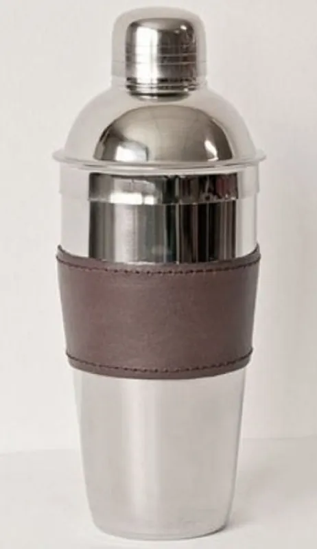 Neu Casa Padrino Shaker À Cocktail De Luxe Argent / Marron H. 23 cm - Accessoires Gastronomie