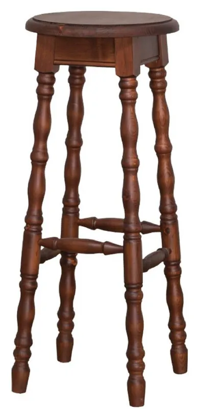 Casa Padrino tabouret de bar de style campagnard marron 35 x 35 x H. 82 cm - Tabouret de Bar en Bois Massif de Style Campagnard Kracherpreis