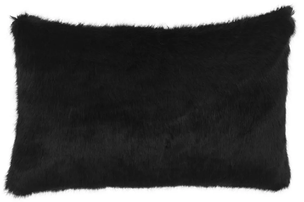 Nur Heute Casa Padrino oreiller de luxe en fausse fourrure noir 60 x 40 cm - Accessoires de Décoration de Salon