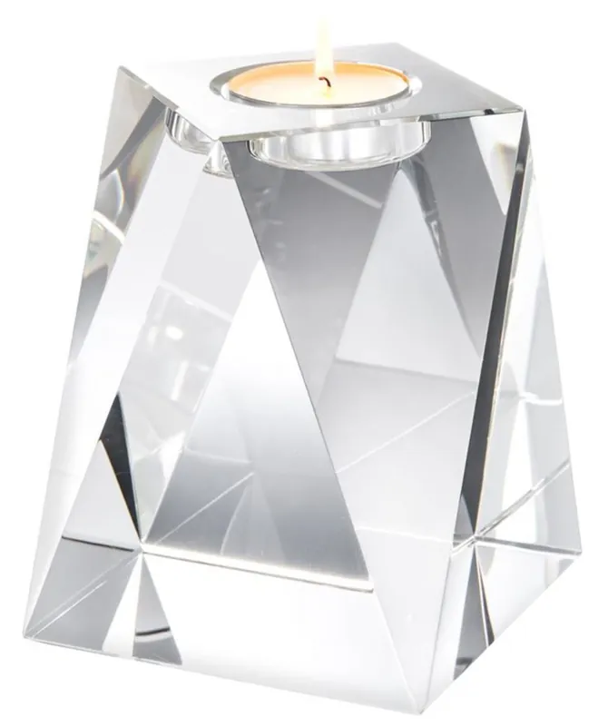 Neue Ware Casa Padrino portacandele in vetro cristallo 15 x 15 x H. 18 cm - Accessori Decorativi di Lusso
