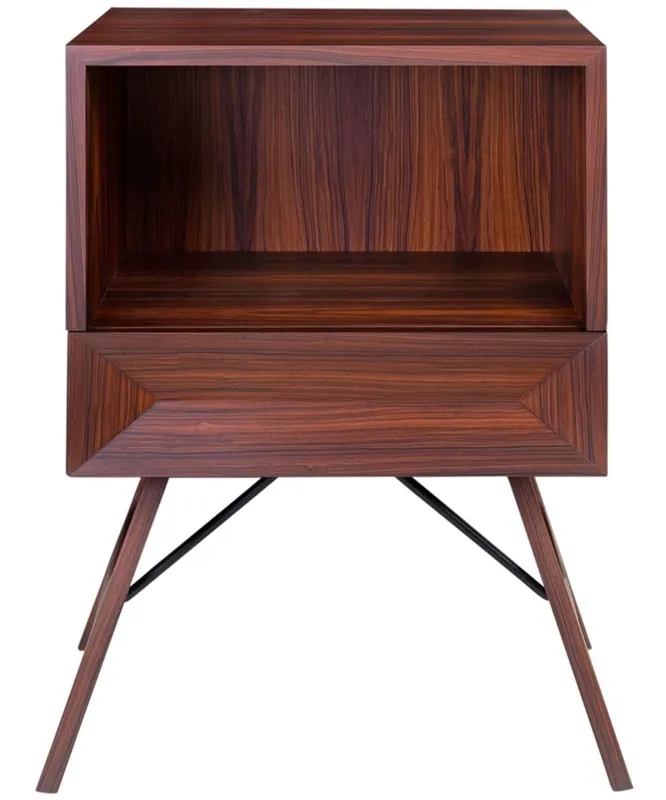 Begrenztes Angebot Casa Padrino comodino in legno di rose di lusso con cassetto marrone 50 x 40 x H. 70 cm - Arredo Camera da Letto