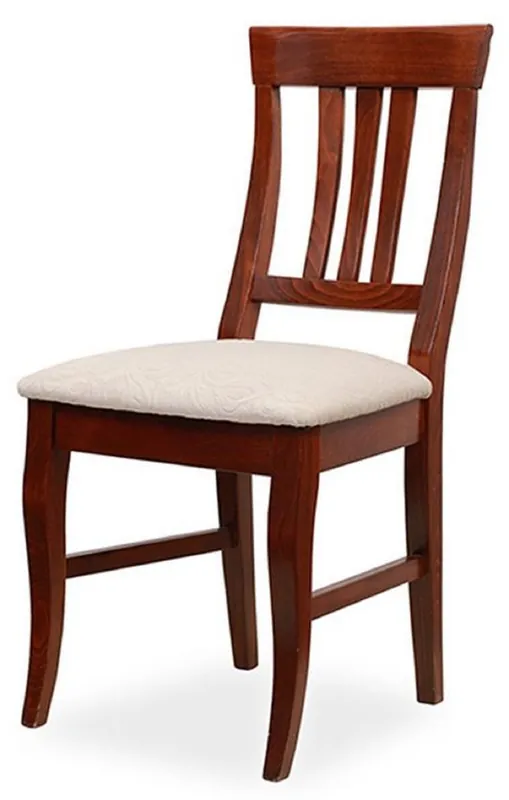 Finale Aktion Casa Padrino chaise de salle à manger Biedermeier gris clair / marron foncé 43 x 52 x H. 96 cm - Chaise de cuisine en bois massif - Meubles de Salle à Manger Biedermeier en Bois Massif
