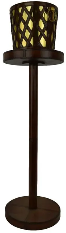 Finale Aktion Casa Padrino refroidisseur de vin de luxe avec support marron foncé / laiton Ø 27 x H. 95 cm - Refroidisseur de champagne - Accessoires gastronomie - Accessoires restaurant - Accessoires d'hôtel
