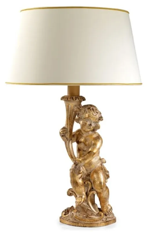 Meistverkauft Casa Padrino lampe de table baroque de luxe or antique / blanc or Ø 20 x H. 54,5 cm - Magnifique lampe de bureau de style baroque avec abat jour - Qualité de luxe - Fabriquée en Italie