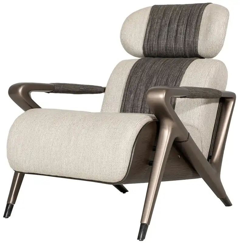 Casa Padrino fauteuil design de luxe gris / noir / marron foncé / bronze 80 x 90 x H. 89 cm - Fauteuil de salon - Fauteuil d'hôtel - Meubles de salon - Meubles d'hôtel - Meubles de luxe Angebot