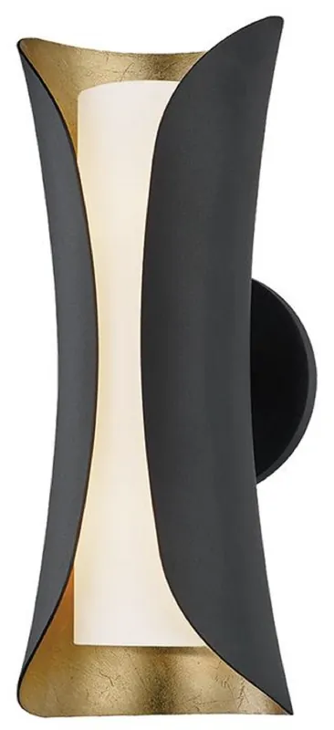 Schnäppchen Casa Padrino applique murale LED de luxe noir / or / blanc 12,7 x 13,97 x H. 34,29 cm - Applique murale de salon - Applique murale hôtel - Applique murale restaurant - Luminaires de luxe