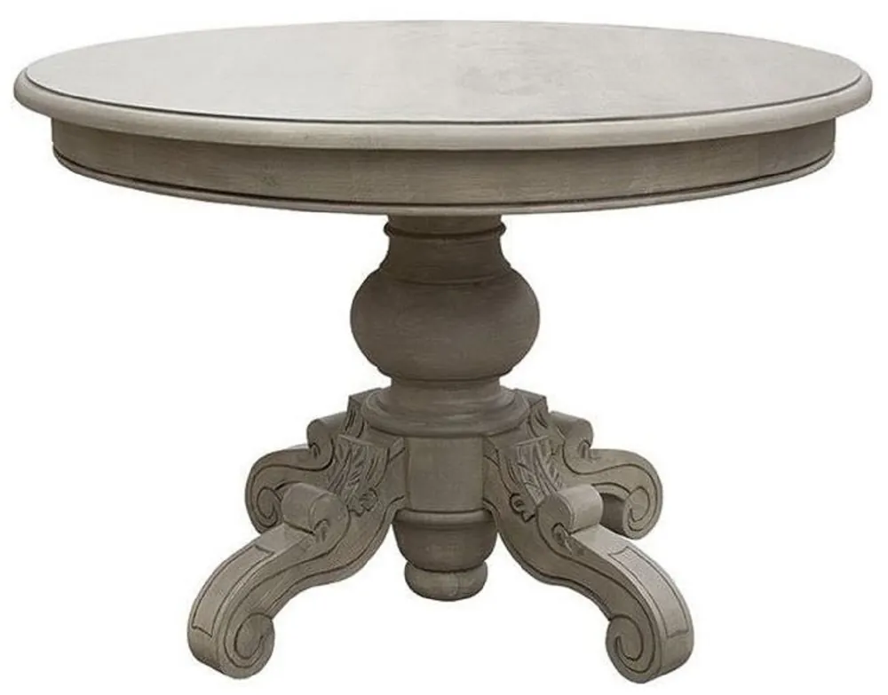 Preis Gesenkt Casa Padrino table à manger de style campagnard de luxe gris Ø 120 cm