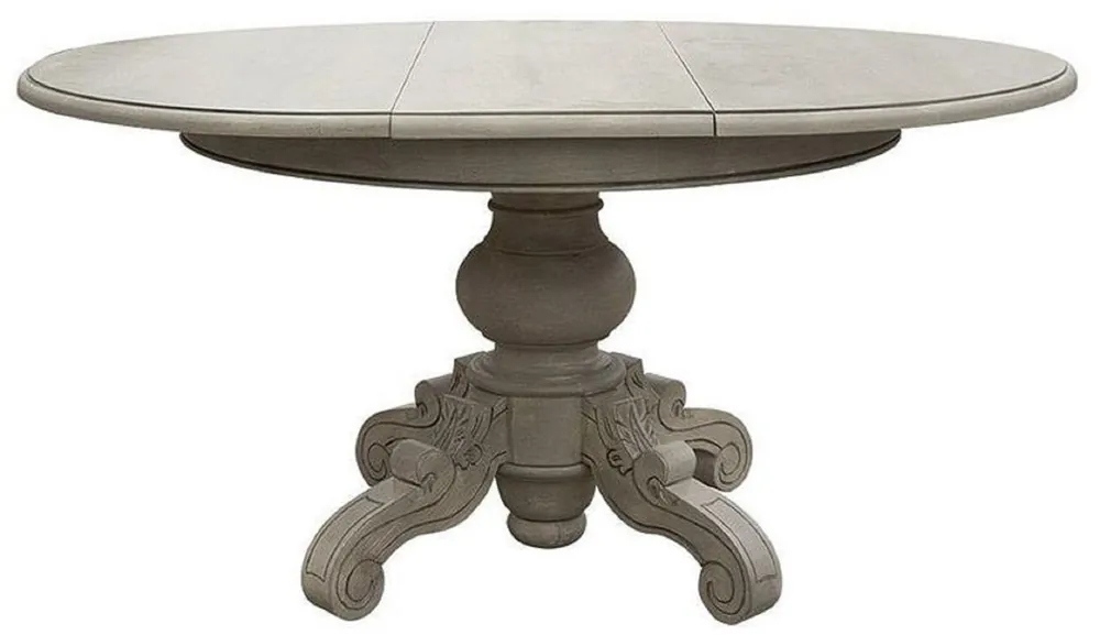 Casa Padrino table à manger extensible de style campagnard de luxe gris Ø 120-160 cm Expressversand