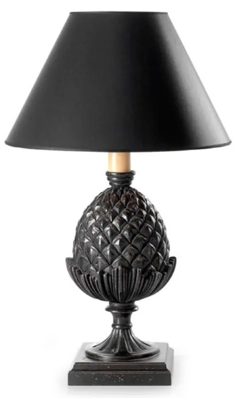Casa Padrino lampe de table baroque de luxe noir antique / noir Ø 21 x H. 48,5 cm Jetzt Kaufen