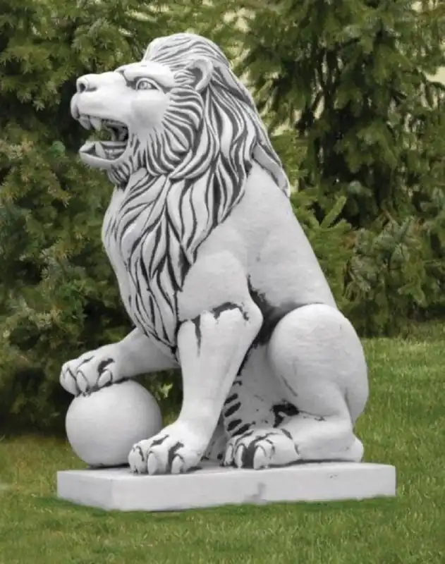 Finale Aktion Casa Padrino sculpture décoration de jardin baroque lion gris H. 128 cm - Côté droit