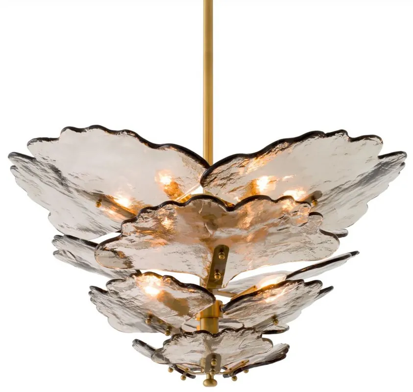Geprüft Casa Padrino lustre de luxe gris / laiton antique Ø 83 cm