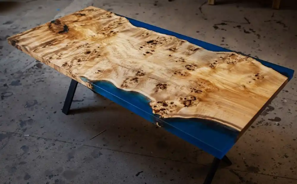 Geprüft Casa Padrino table à manger de luxe naturel / bleu / noir 240 cm