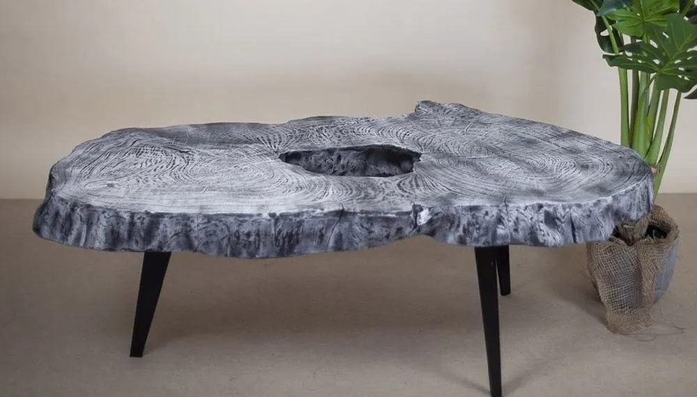 Abverkauf Casa Padrino table basse de luxe gris / noir 100 x 60 x H. 50 cm