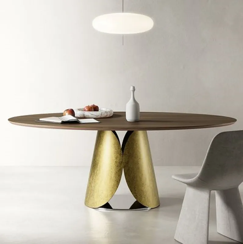Casa Padrino Table à Manger de Luxe Marron / Or / Argent 200 cm - Fabriqué en Italie Aktuell