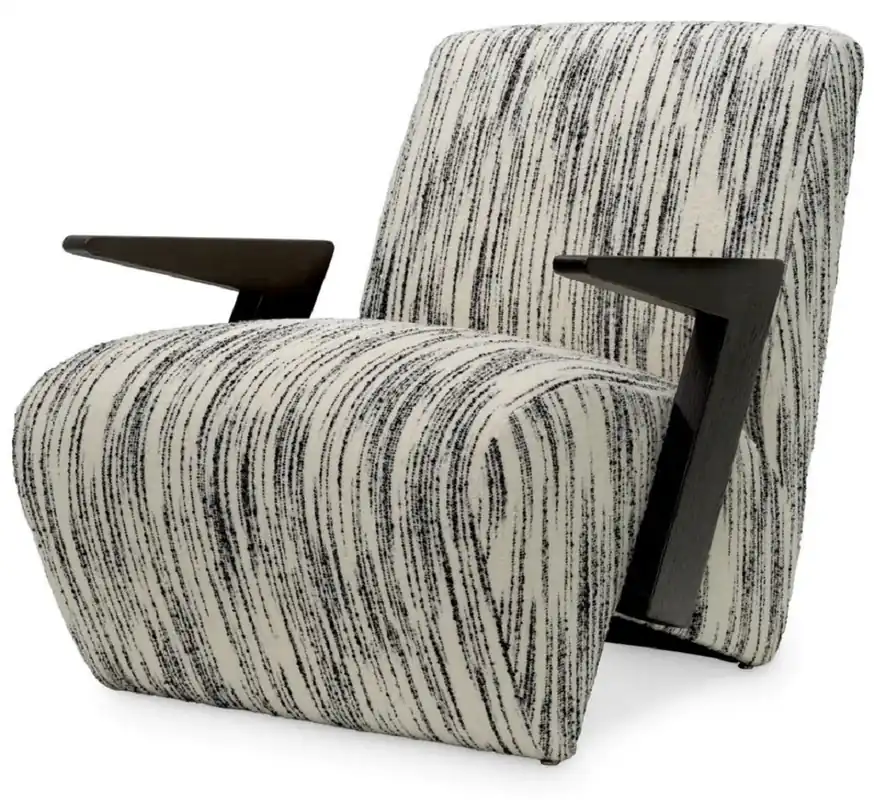 Casa Padrino Fauteuil de Luxe Blanc / Noir 70 x 92 x H. 73 cm Sofort Bestellen