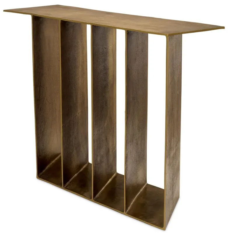 Nur Heute Casa Padrino Console de Luxe en Aluminium Laiton Vintage 104 cm