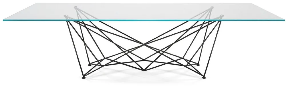 Sofort Bestellen Casa Padrino Table à Manger de Luxe avec Plateau en Verre Noir - Différentes Tailles - Fabriquée en Italie