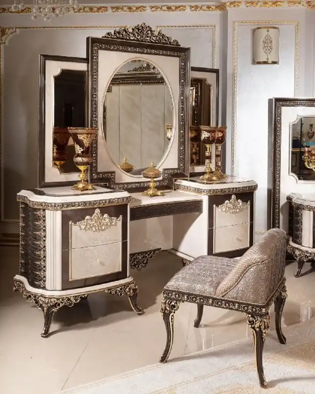 Casa Padrino commode à maquillage baroque de luxe avec miroir et tabouret Sonderaktion