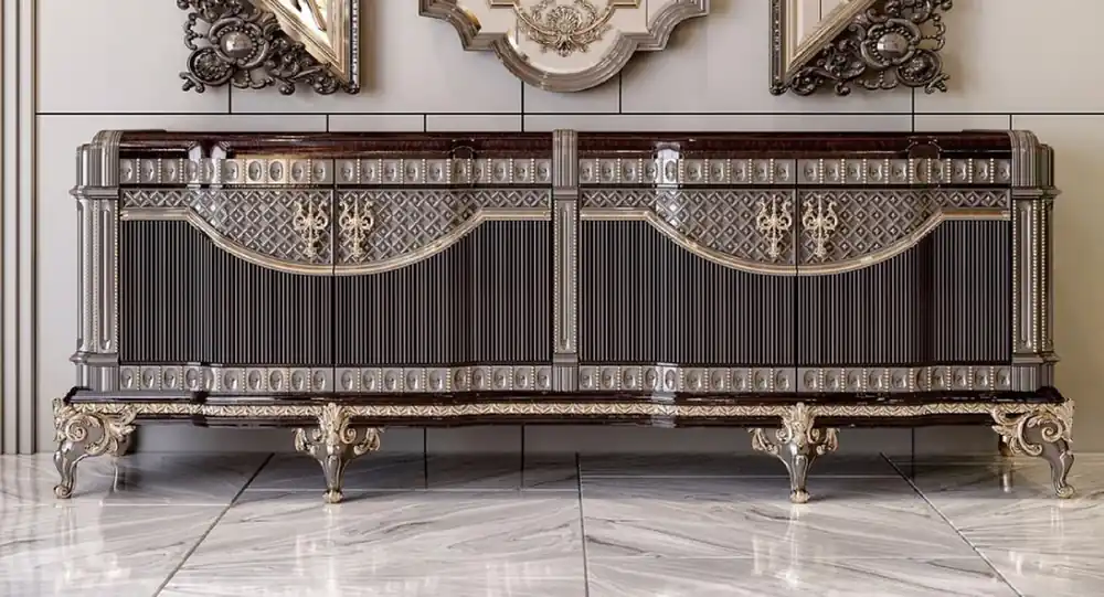 Angebot Casa Padrino buffet baroque de luxe marron foncé / gris / or 245 cm