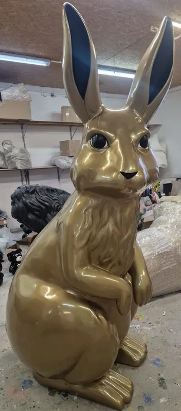 Casa Padrino sculpture décorative XXL de luxe lapin or / noir H. 220 cm Günstig