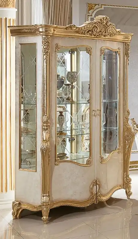 Casa Padrino vitrine baroque de luxe blanc / beige / or H. 220 cm Bestpreis