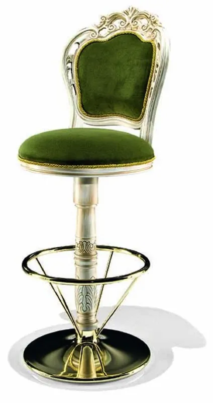 Casa Padrino Chaise de Bar Baroque de Luxe Vert - Fabriqué en Italie Beliebt