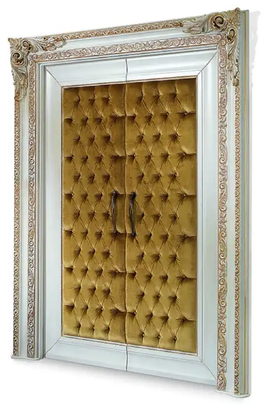 Abverkauf Casa Padrino porte d'appartement double baroque de luxe ivoire / or 176 cm - Fabriqué en Italie