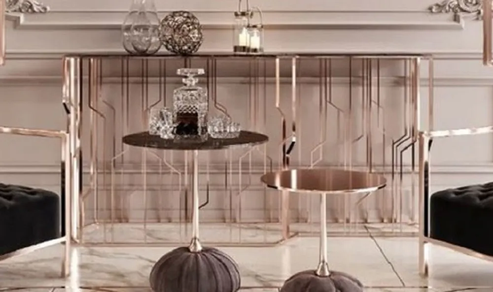 Nur Heute Casa Padrino console de luxe cuivre / noir 152 cm