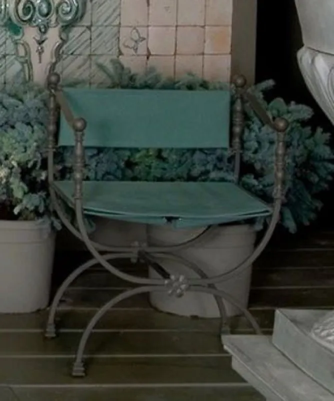Meistverkauft Casa Padrino chaise de jardin Art Nouveau de luxe en fer forgé avec accoudoirs gris / vert H. 80 cm