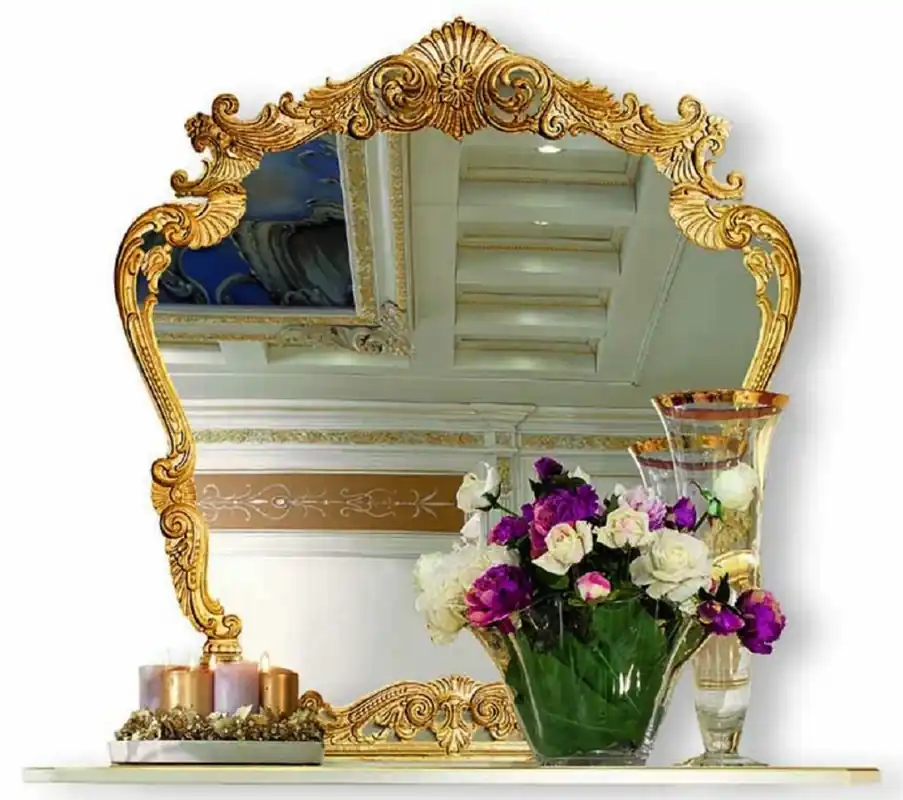 Casa Padrino miroir baroque de luxe or H. 120 cm - Fabriqué en Italie Direkt Vom Hersteller
