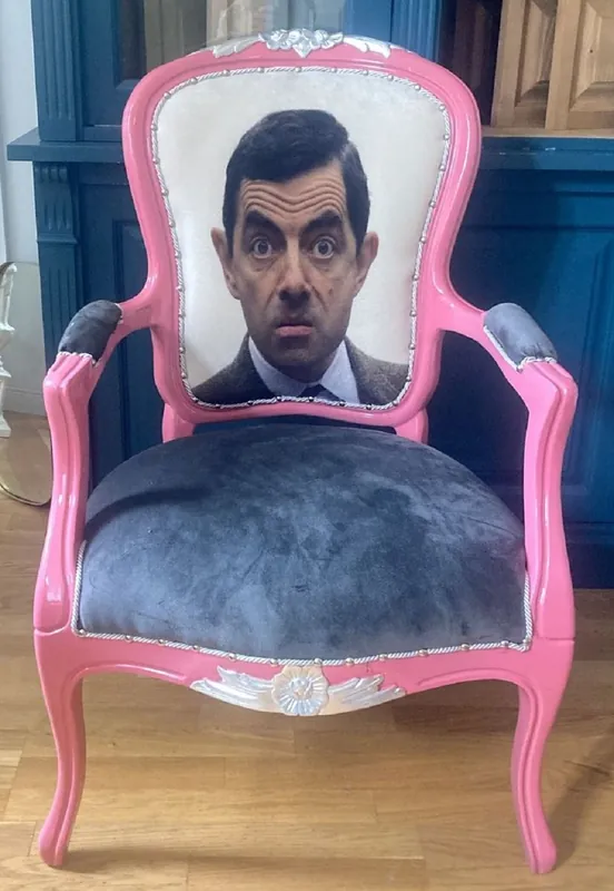Casa Padrino chaise de salon baroque de luxe visage gris / rose / argent Sichere Zahlung
