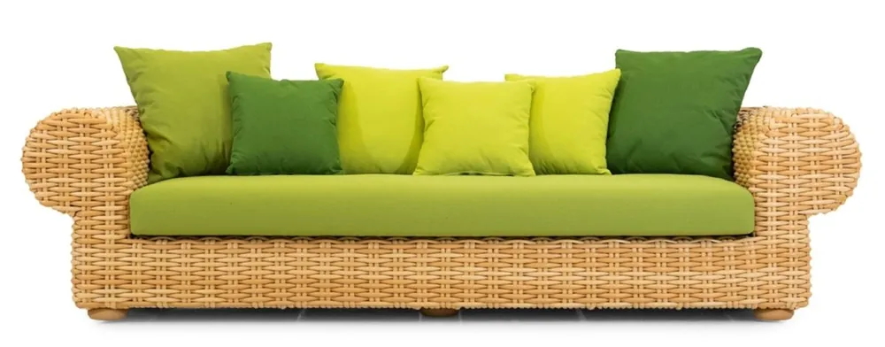Casa Padrino canapé de jardin luxe 3 places naturel / vert 260 cm Sofort Bestellen