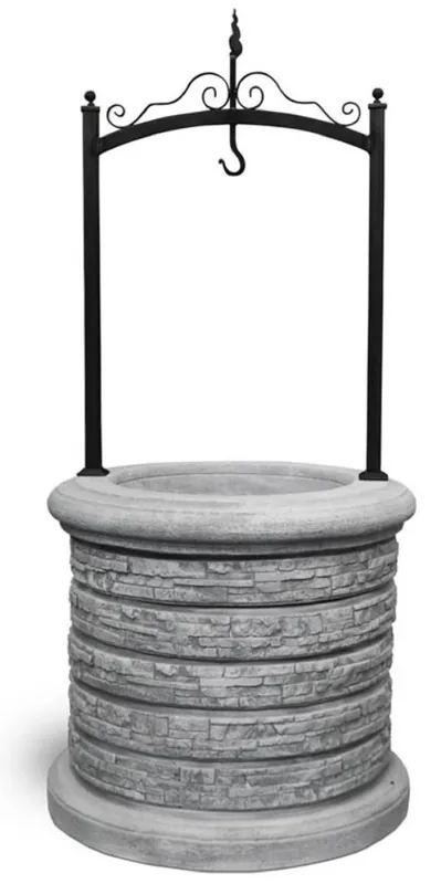 Casa Padrino fontaine de jardin Art Nouveau gris / noir Ø 105 x H. 219 cm Markenware