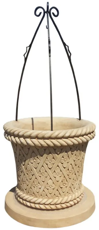 Sichere Zahlung Casa Padrino fontaine de jardin Art Nouveau beige / noir Ø 80 x H. 170 cm