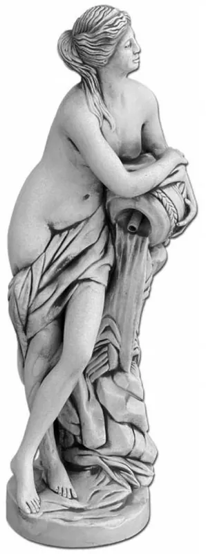 Begrenztes Angebot Casa Padrino sculpture gargouille Art Nouveau femme gris H. 78 cm