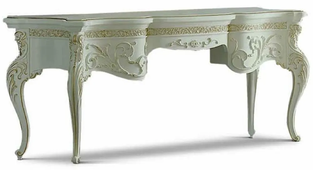 Casa Padrino commode à maquillage baroque de luxe ivoire / or 190 cm - Fabriquée en Italie Knallerangebot
