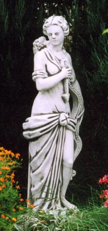 Top-Seller Casa Padrino sculpture décorative en pierre de jardin Art Nouveau dame gris H. 130 cm