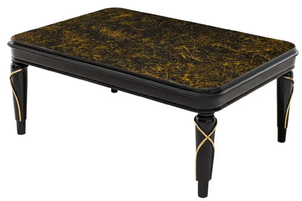 Neu Im Sortiment Casa Padrino table basse baroque de luxe noir / or 120 cm