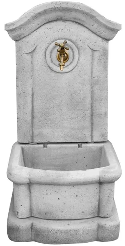 Casa Padrino fontaine murale Art Nouveau gris / laiton antique H. 100 cm Top-Angebot