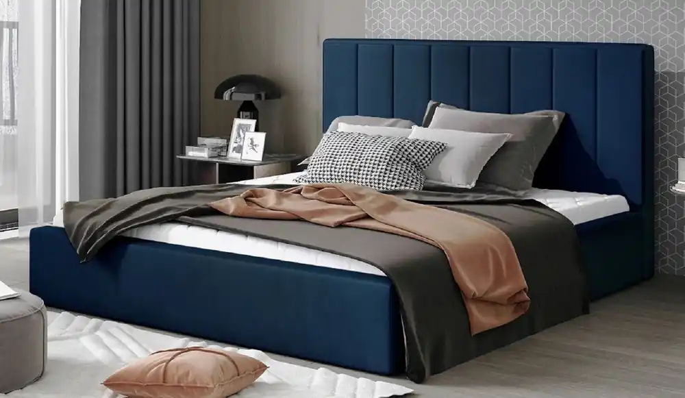 Casa Padrino Lit Double de Luxe avec Matelas Bleu - Différentes Tailles Neuheit