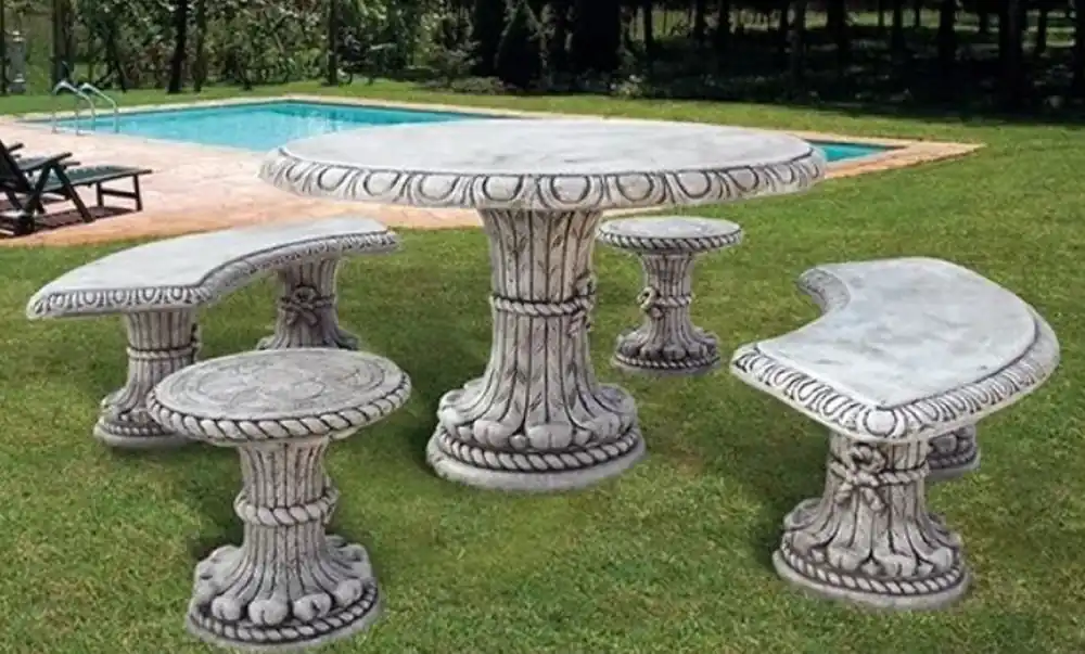 Casa Padrino ensemble de meubles de jardin et de terrasse baroques gris Ausverkauf