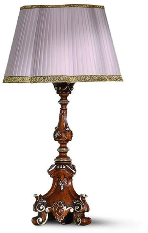 Casa Padrino lampe de table baroque de luxe marron / violet H. 78 cm - Fabriquée en Italie Direkt Vom Hersteller