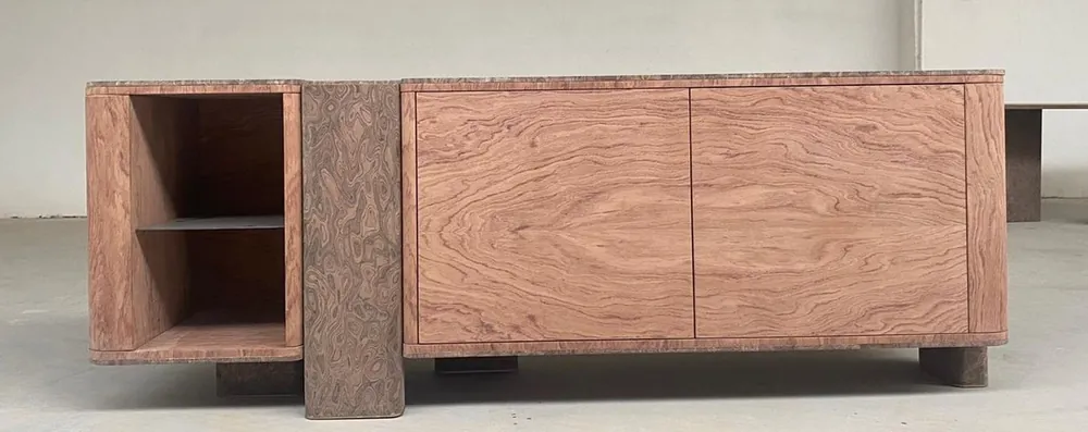 Garantierte Lieferung Casa Padrino buffet de luxe avec 3 portes naturel / marron 230 cm