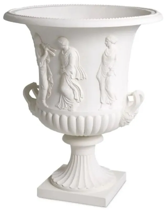 Casa Padrino pot de fleurs baroque de luxe blanc Ø 63 x H. 84 cm Neu Im Sortiment