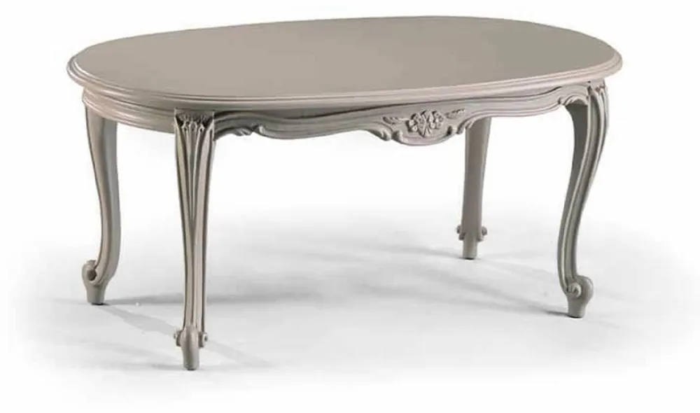 Direkt Vom Hersteller Casa Padrino table basse baroque de luxe gris 101 cm - Fabriqué en Italie