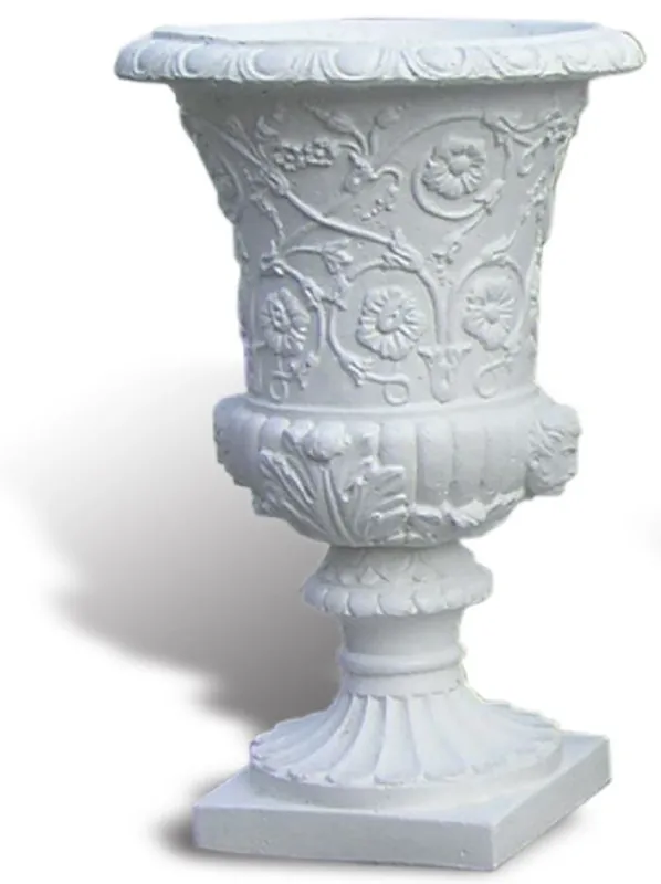 Preisreduziert Casa Padrino pot de fleurs baroque de luxe blanc Ø 40 x H. 60 cm - Fabriqué en Italie
