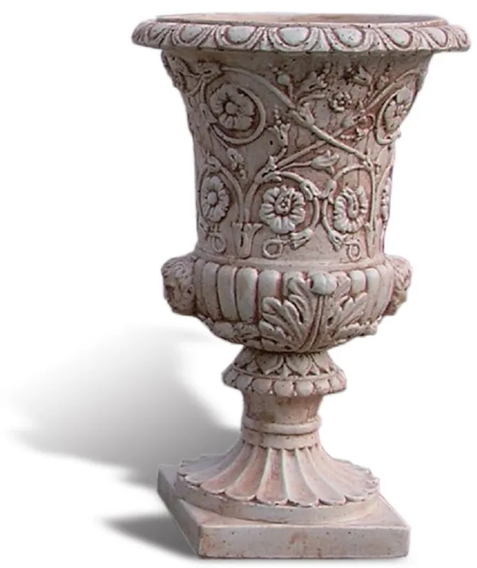 Highlight Casa Padrino pot de fleurs baroque de luxe rose antique Ø 40 x H. 60 cm - Fabriqué en Italie