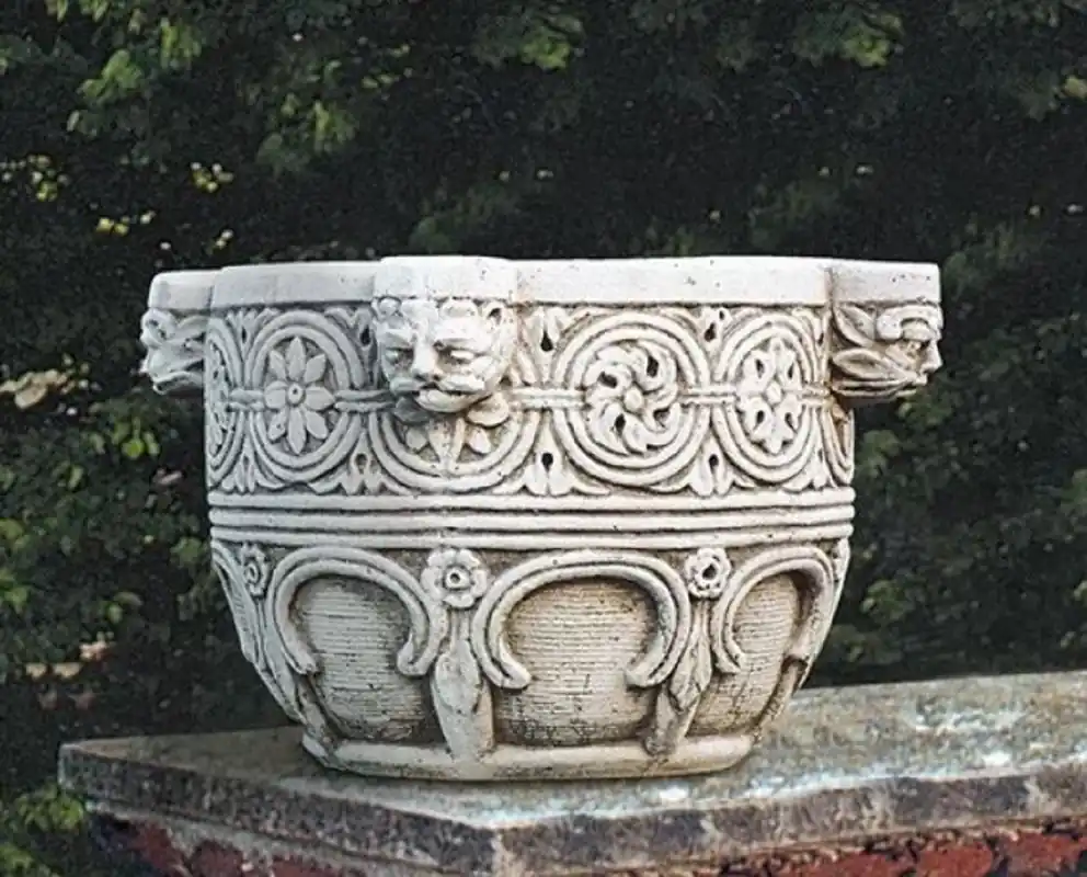 Sonderangebot Casa Padrino pot de fleurs baroque de luxe gris Ø 57 x H. 39 cm - Fabriqué en Italie
