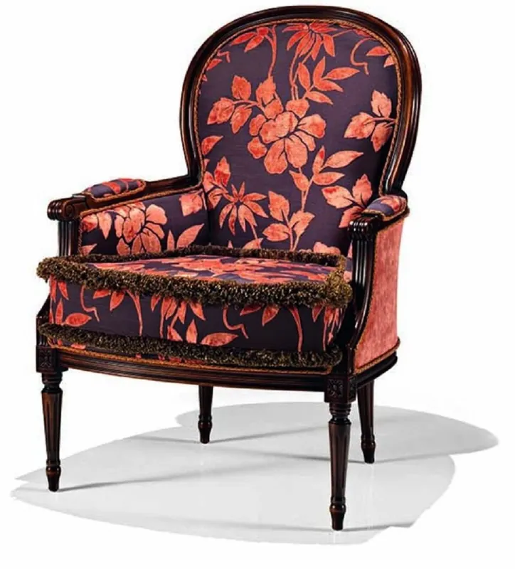 Casa Padrino fauteuil baroque de luxe violet / rouge / marron foncé - Fabriqué en Italie Saisonangebot